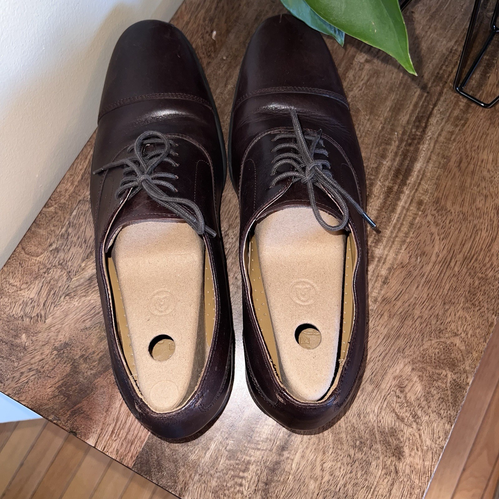 SAOLA Scarpe stringate da lavoro COLE HAAN ADAMS CAPTOE PELLE MARRONE TAGLIA 10 (C11975)