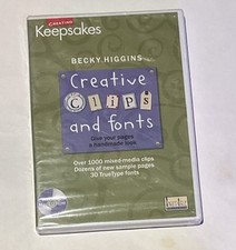 Creating Keepsakes Creative Clips and Fonts CD-ROM Vintage Windows 98 Mac SE NEW