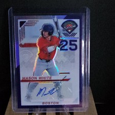 Panini 2025 Prospect Mason White RC Auto Purple Prizm #60 88/125 Red Sox MLB