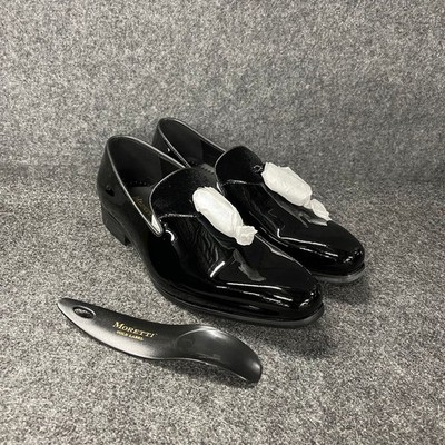 MORETTI Dallas Slip On Dress Shoes Men's Size 8 Black M31989K