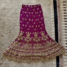 INDIAN HANDMADE HAND STITCHED BEADED SKIRT- PARTY WEDDING BRIDAL