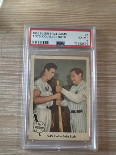 Ted Williams 1959 2 PSA 7 Ted's Idol Babe Ruth Fleer Boston Red Sox