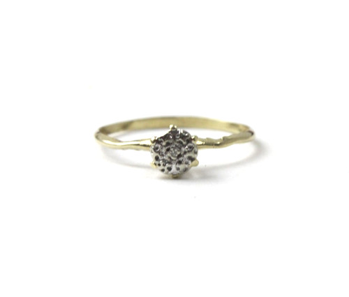 KDC 10k Yellow Gold Antique Illusion Diamond Engagement Ring Sz 9.25 1.08 Grams