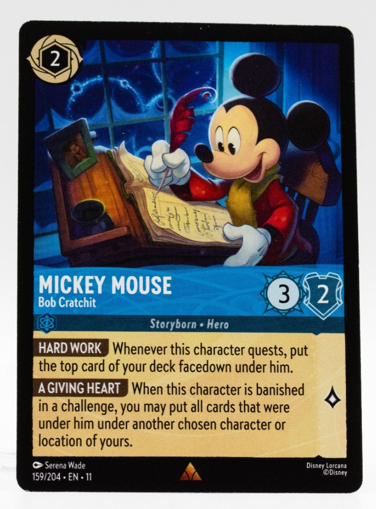 Mickey Mouse Bob Cratchit Rare Lorcana Winterspell 159/204 NM