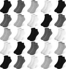 25 Pairs Kids Toddler Ankle Socks Boys Girls Low Cut No Show Athletic Socks
