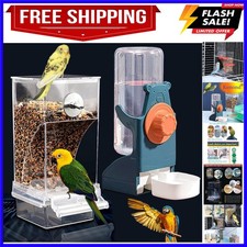 No Mess Bird Feeder Water Dispenser Set, Automatic Parrot Feeder Cage Accesso...