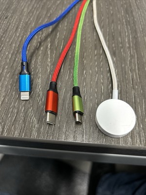 Smart phone, Apple Watch, Apple phone charger