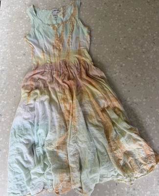 Tie Dye Boho Maxi Dress Pyramid Collection Festival Small (oversized)