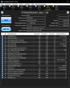 FESTPLATTE SEAGATE MOMENTUS 500GB 7.2K SATA II 2.5'' ST9500420AS