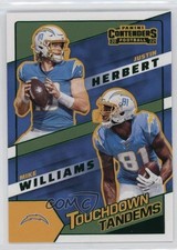 2022 Contenders Touchdown Tandems Emerald Justin Herbert Mike Williams 0w8