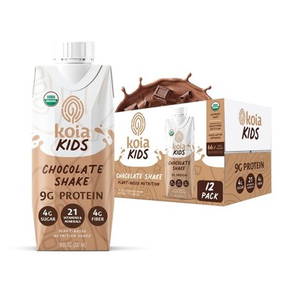 Koia Kids Plant Based Protein Shake, Chocolate, Ready to Drink, 9g Protein, 4g