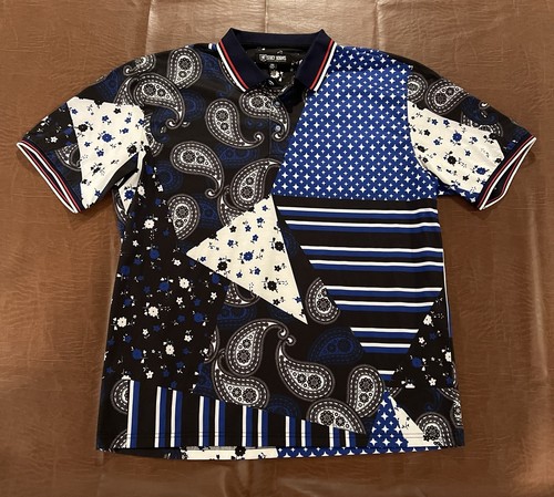 Stacy Adams Polo Shirt - Paisley Design - Size XXL (Fit XL) - Picture 1 of 9