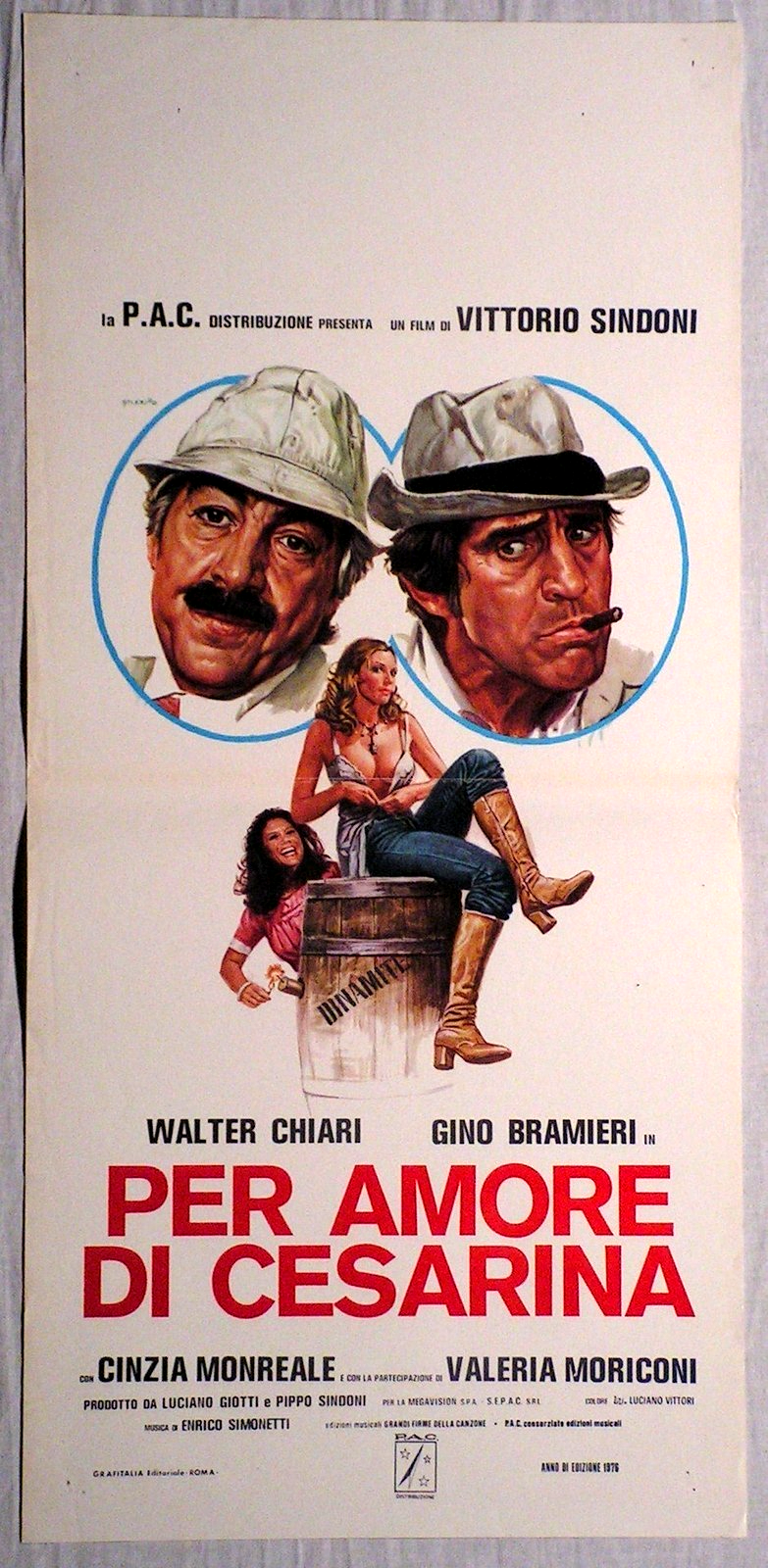 Locandina originale film Per amore di Cesarina (1976) - Regia di Vittorio Sindoni