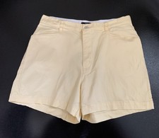 Vintage 90s Lee Butter Yellow High Waist Denim Shorts Womens 12m Single Stitch