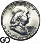 1955 Franklin Half Dollar, Lustrous Choice BU++