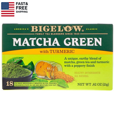 Bigelow, Matcha Green Tea with Turmeric, 18 Tea Bags