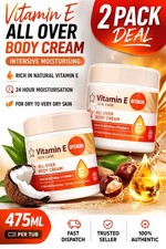X2 Vitamin E Intensive Body Cream 475ml All Over Moisturiser Dry Skin Hydrating