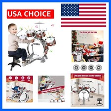 Kids Drum Set for Toddlers 3-5 - Musical Instruments Toys Drum Kit 9 Pcs with...