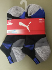 New Mens Puma 6 Pair Cushioned Low Cut Athletic Socks.