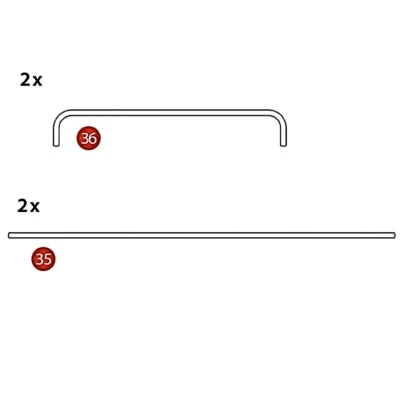 PATIO Dachgestänge Ersatz Hollywoodschaukel Rimini Dachstange Gestänge Ersatzteil