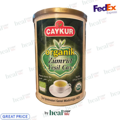 CAYKUR ORGANIC GREEN TEA 125 GR - ZUMRUT YESIL CAY TURKISH TEA 4.4 oz