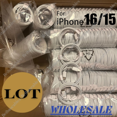 For iPhone 16 15 iPad Pro Samsung 60W Nylon Type C USB C Fast Charger Cable Lot