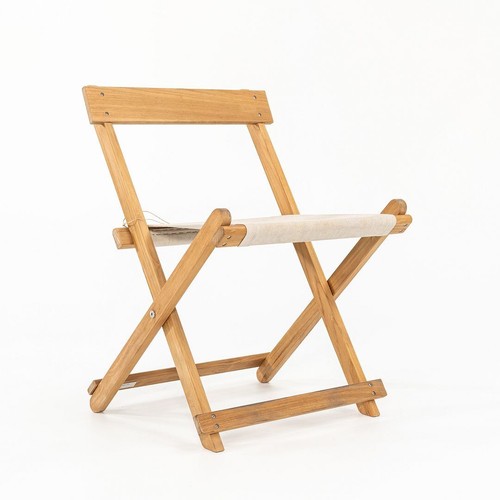 2021 Borge Mogensen Carl Hansen BM4570 Chair by Borge Mogensen w Teak and Canvas - Picture 12 of 12