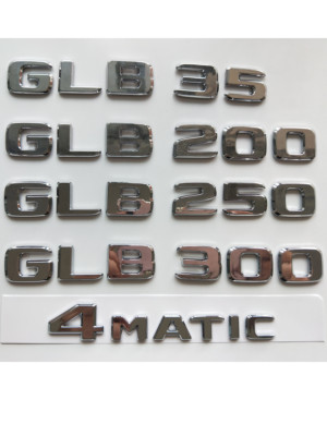Chrome GLB35 AMG GLB180 GLB200 GLB220 GLB250 GLB180d GLB200d GLB220d Emblems
