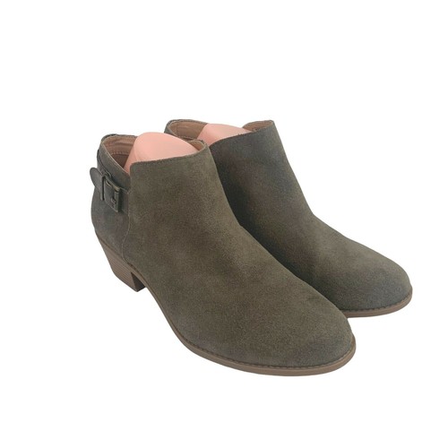 Wide Millie Ankle Boot Gray Suede 
