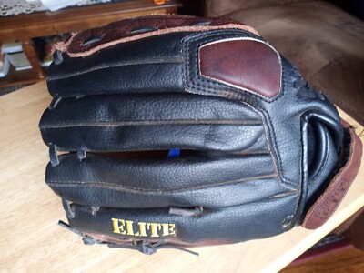 Gant Softball Wilson Elite A2477 13'' - Cuir Noir/Marron - Droitier - Poche Surdimensionnée