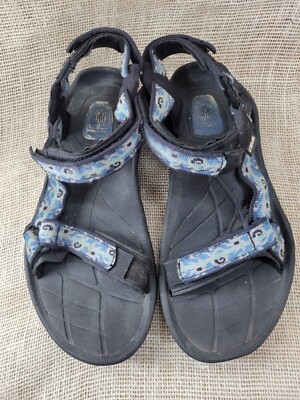 Teva Sandals Blue Design ShocPad Spider Rubber Size