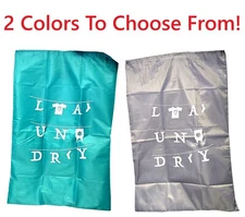 Large Washable Laundry Bag Hamper Drawstring College Dorm Home Laundry Print