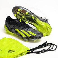 Adidas X Crazyfast Injection.1 FG Men's Sz 9.5 Soccer Cleats Black Yellow IG0670