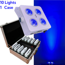 10pc/Mini 4x18w LED Battery Power Wireless DMX IR Remote Par Light Wedding Stage
