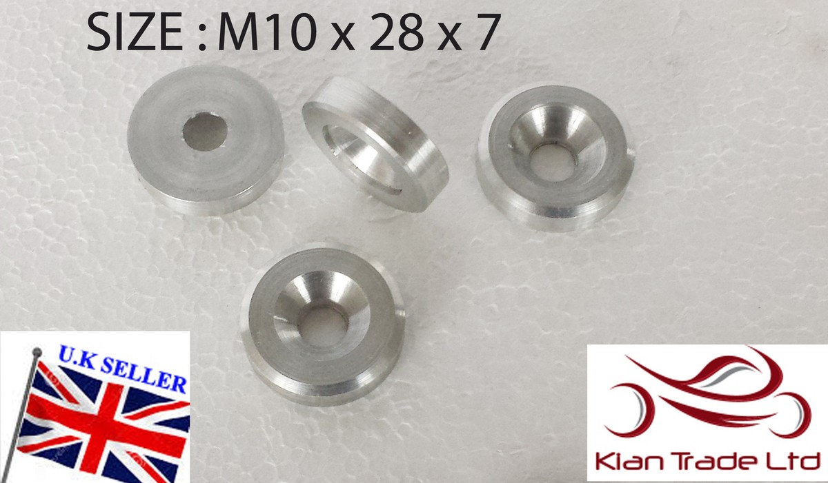 M5 X 18mm O/D Countersunk Washers - 6082 Aluminium Anodised Blue - Foto 7