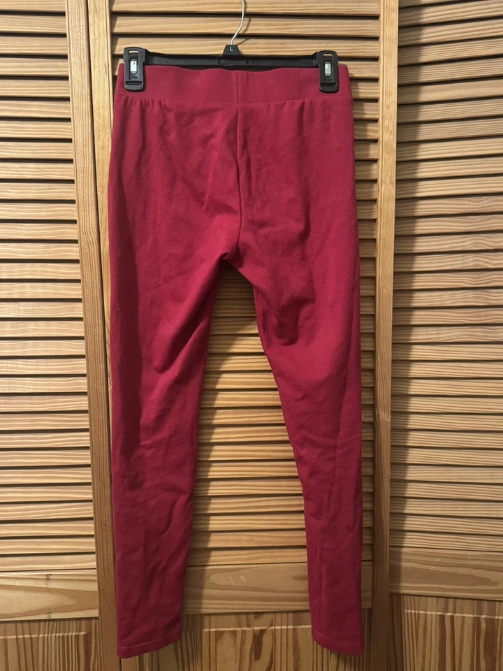 Pantalones de vestir elásticos de pierna escondida con cremallera roja para niñas Cherokee; XL (14-16) Foto 2 de 4
