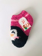 Target Kids Cozy Socks No-Show Penguin Christmas Size 5-6.5