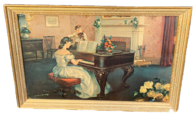 Antoni Ditlef - Duet Painting - 5/10 Condition scratched