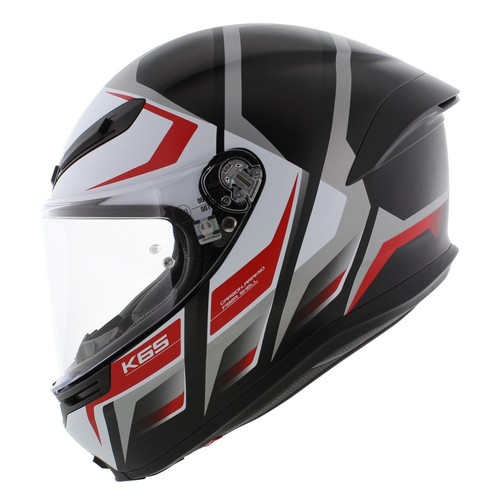 Agv K6 S Karve Matt Black White Red, Full Face Motorcycle Helmet, New E2206! - Picture 2 of 9