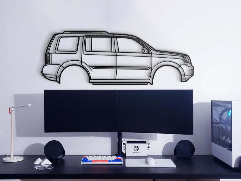 3D Acrylic Metal Car Poster - 2009 Honda Pilot 2nd Gen Wall Art Decor-image