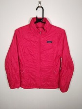 patagonia Girls Kids Age 12 Large Puffy Primaloft Jacket Red Winter Snow 