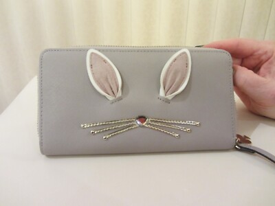 Kate Spade Hop to It Bunny Rabbit Lilac Neda Wallet | eBay