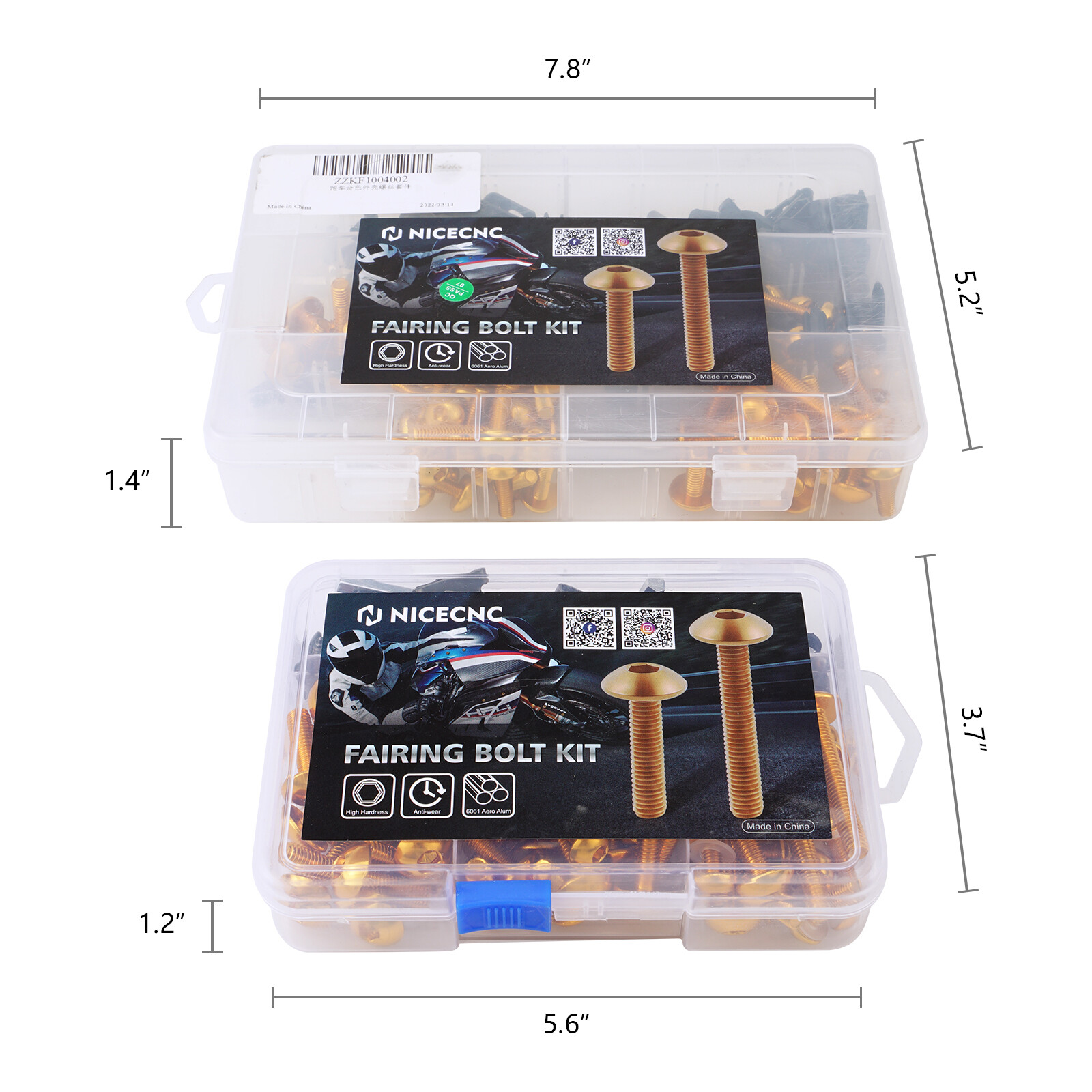 253pcs Fairing Bolts Kit Larger Box For Kawasaki Ninja 1000300CC ZX6R