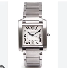 CARTIER TANK FRANCAISE AUTOMATIC STAINLESS STEEL 28mm WATCH