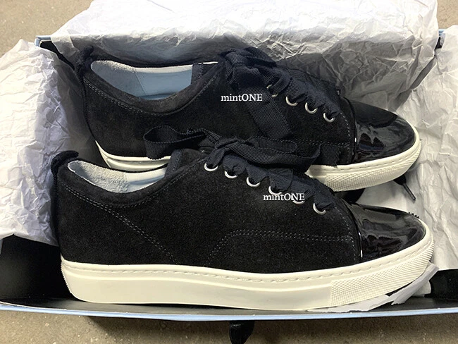 Lanvin patent hotsell cap toe sneakers