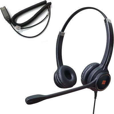 New - IPD IPH-255 Phone Headset with Noise Cancelling Microphone for Office
