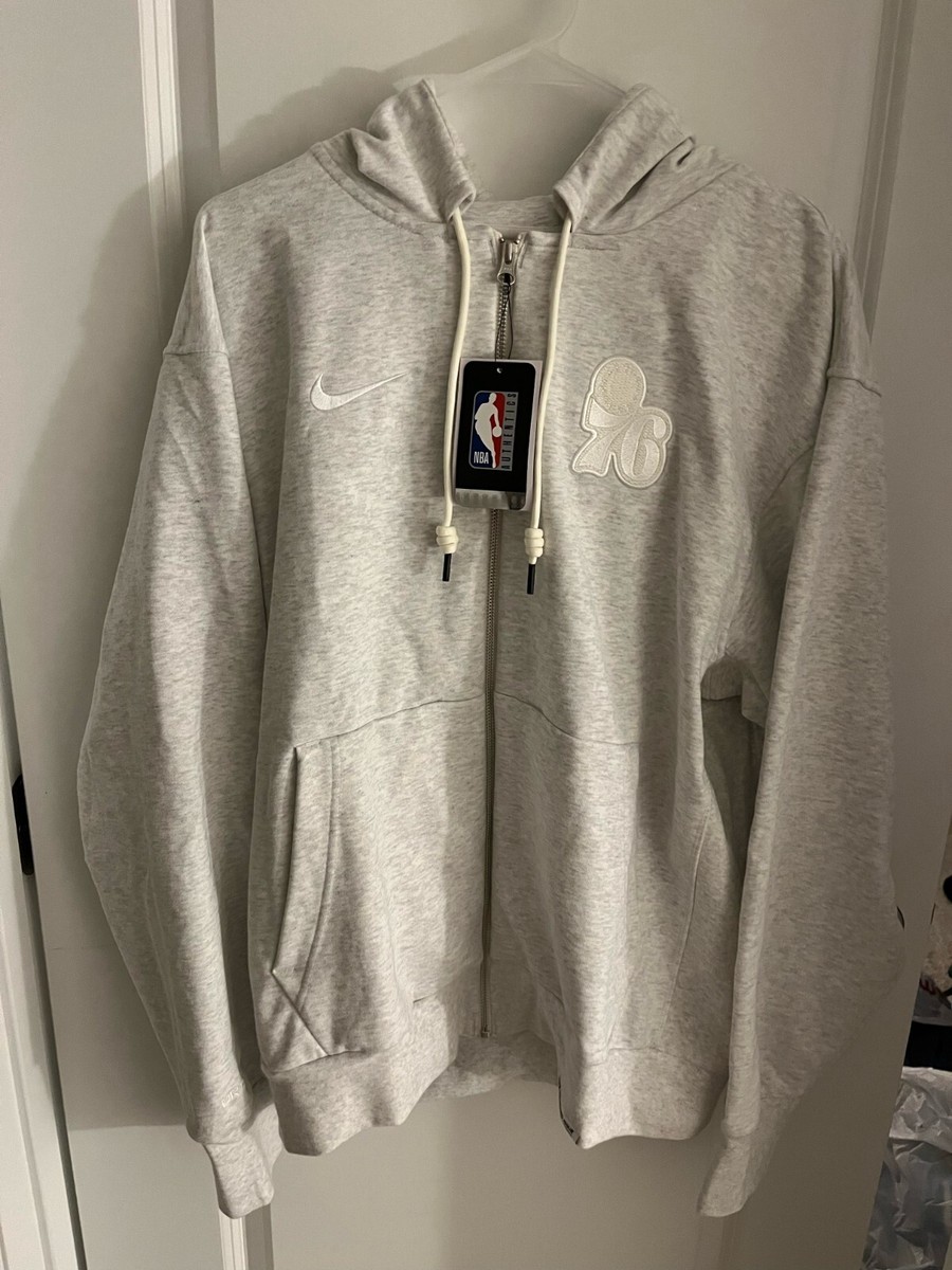 【Nike】Philadelphia 76ers Standard Issue Nike Philadelphia 76ers Standard Issue Zip Sweatshirt Ivory