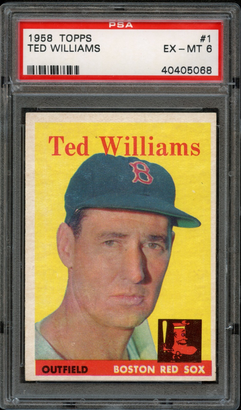 BB - 1958 Topps - #1 - Ted Williams - PSA 6 - EX-MT