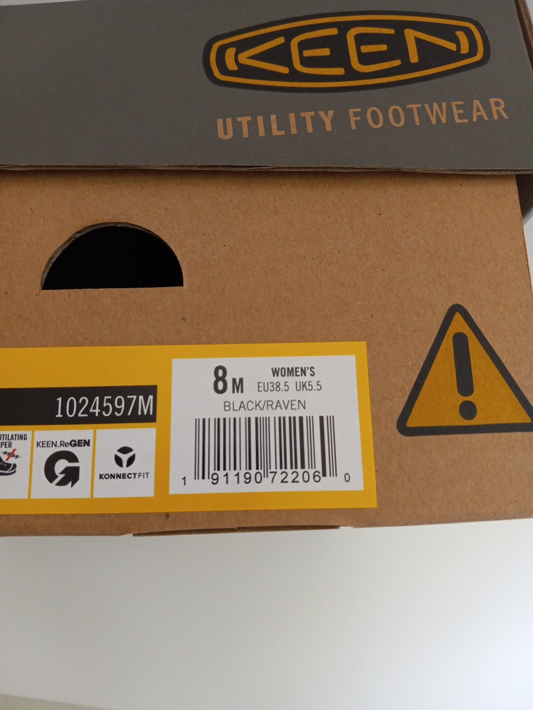 SNEAKER DA LAVORO KEEN UTILITY DA DONNA US 8 M VISTA ENERGY PUNTA IN CARBONIO NERE CORVO NUOVE CON SCATOLA