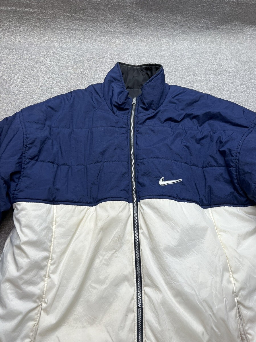 VINTAGE 90s NIKE BIG SWOOSH REVERSIBLE INSULATED JACKET VINTAGE 90s NIKE BIG SWOOSH REVERSIBLE INSULATED JACKET
